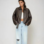 Arvella – Veganská kožená bunda s páskem