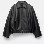 Arvella – Veganská kožená bunda s páskem