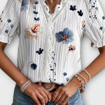 Bruna - Stylový top s V-výstřihem ve tvaru srdce