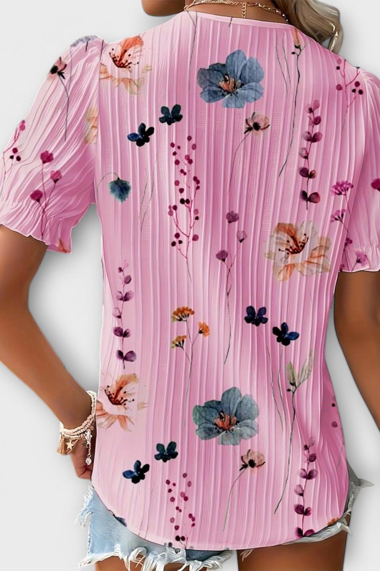 Bruna - Stylový top s V-výstřihem ve tvaru srdce