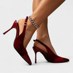 Candice | Sametové lodičky na podpatku