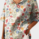 Flávia - Stylový lněný top