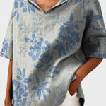 Flávia - Stylový lněný top