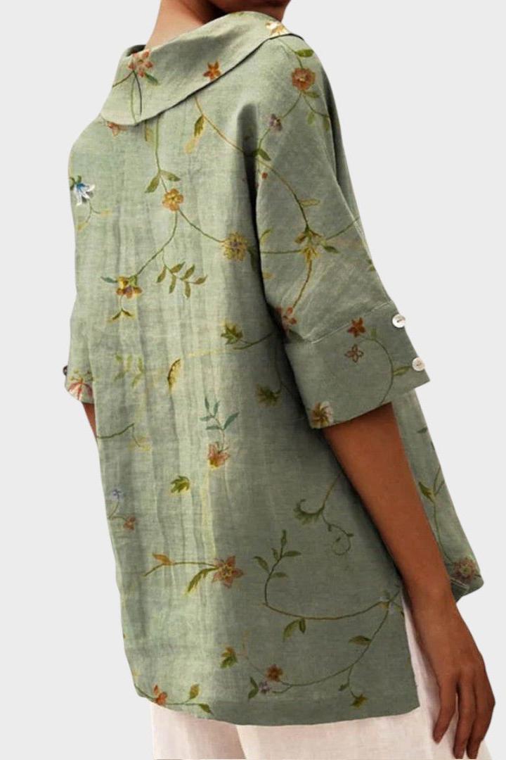 Flávia - Stylový lněný top