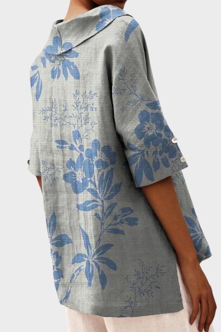 Flávia - Stylový lněný top