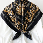 Galina Musta Foulard (100 % Hedvábí - 88 cm)