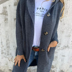 Giselle Dlouhý Pletený Kabát