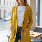 Giselle Dlouhý Pletený Kabát