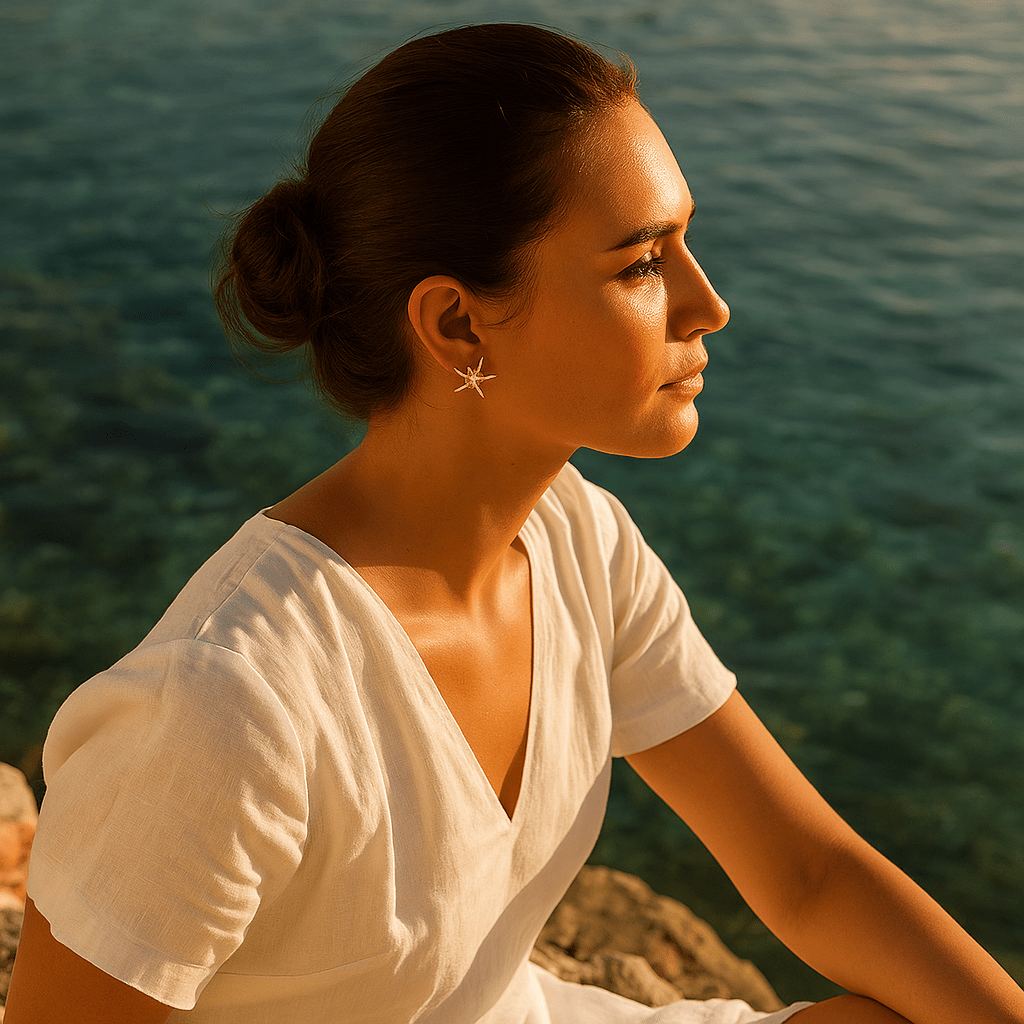 Hvězdné mořské hvězdy náušnice