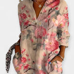 Košile na knoflíky s květinovým vzorem