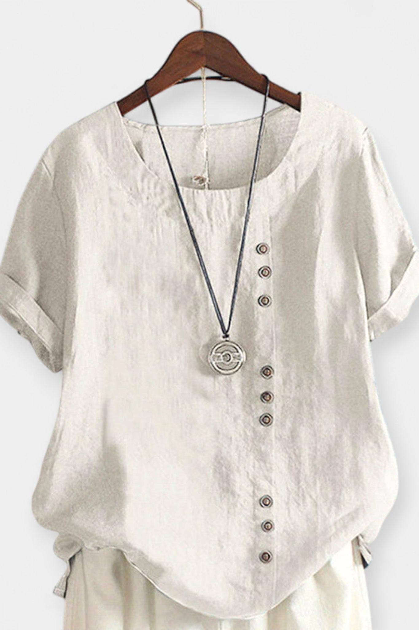 Krátký rukáv s knoflíky