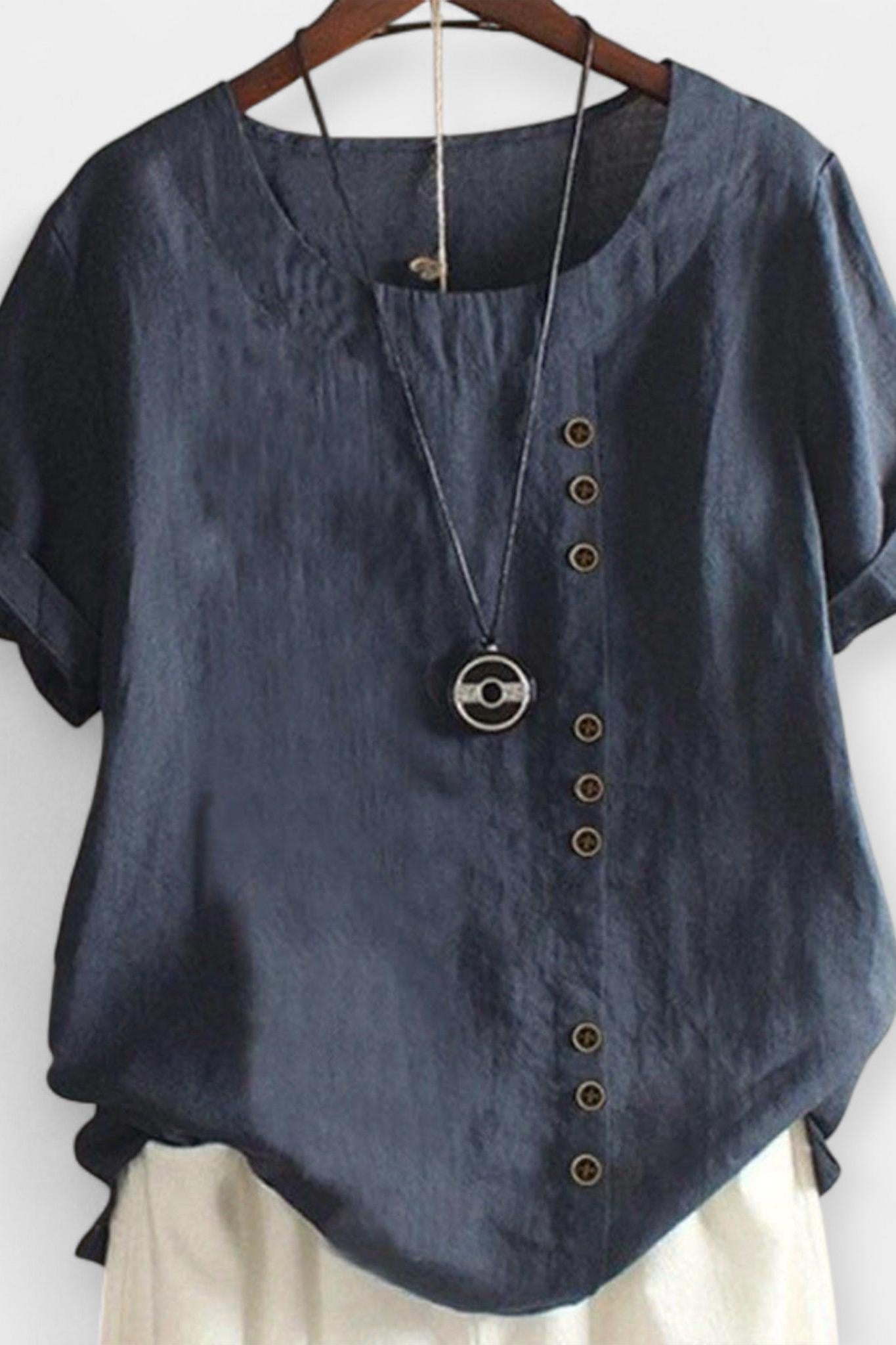 Krátký rukáv s knoflíky