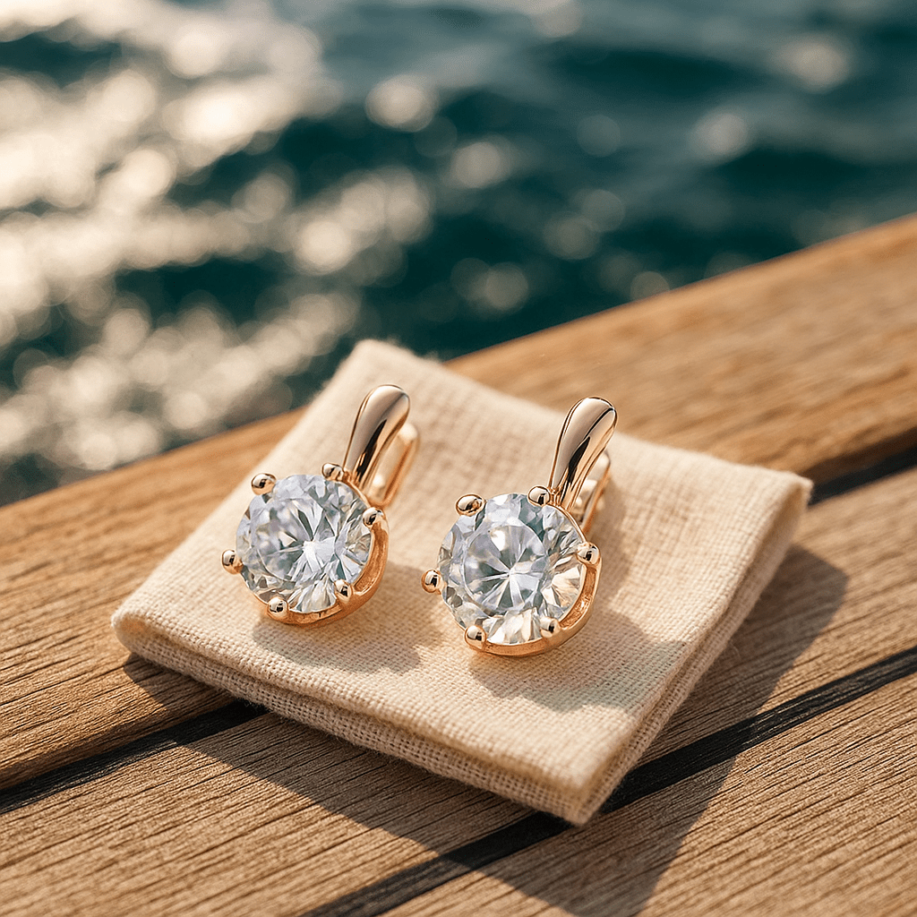 Kulaté náušnice se zirkonem