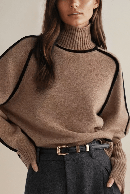 Lara™ Svetr s vysokým límcem