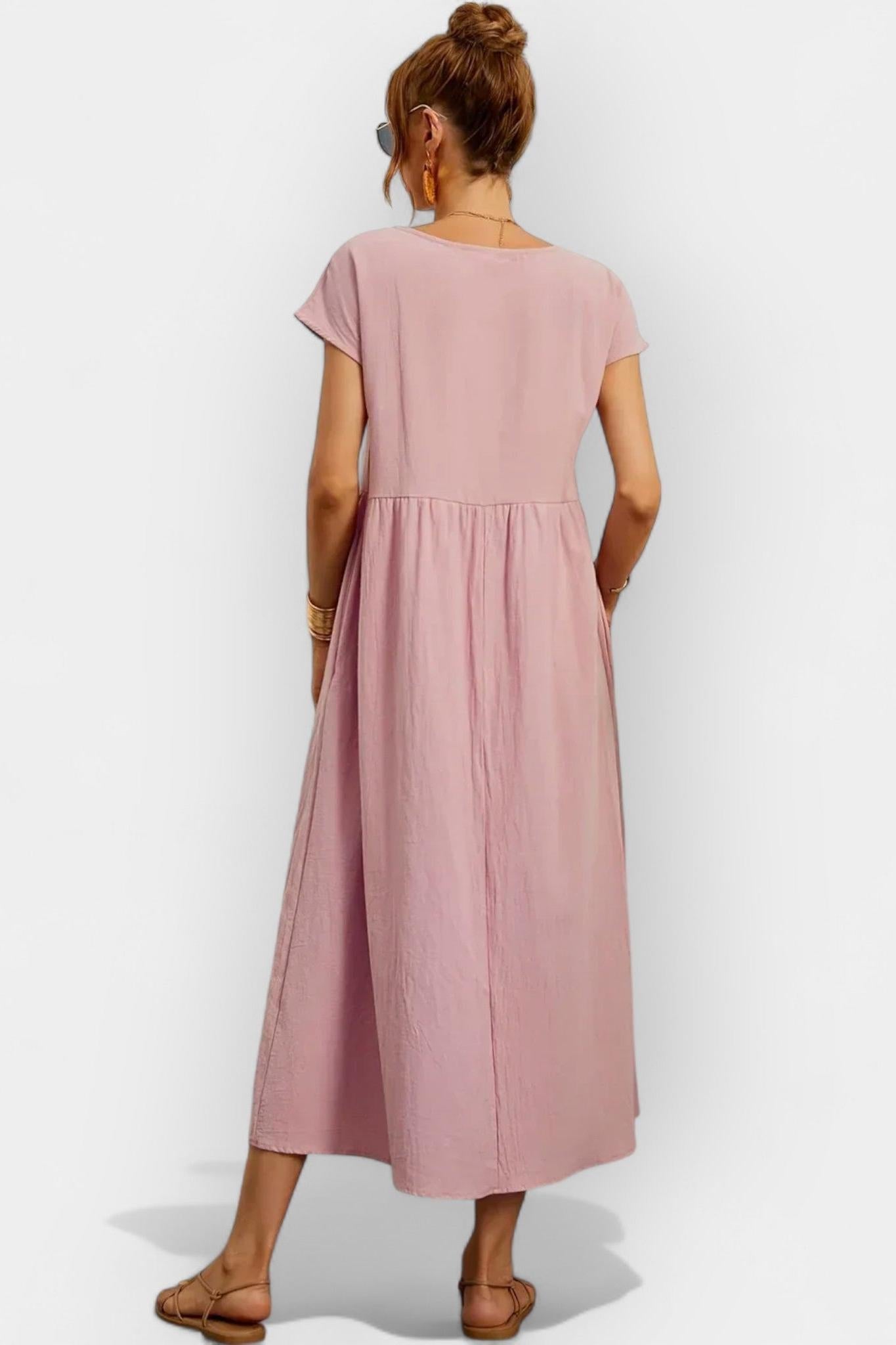 Lehká bavlněná šaty s kapsami