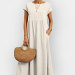 Lehká bavlněná šaty s kapsami