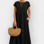 Lehká bavlněná šaty s kapsami