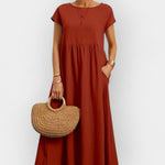 Lehká bavlněná šaty s kapsami