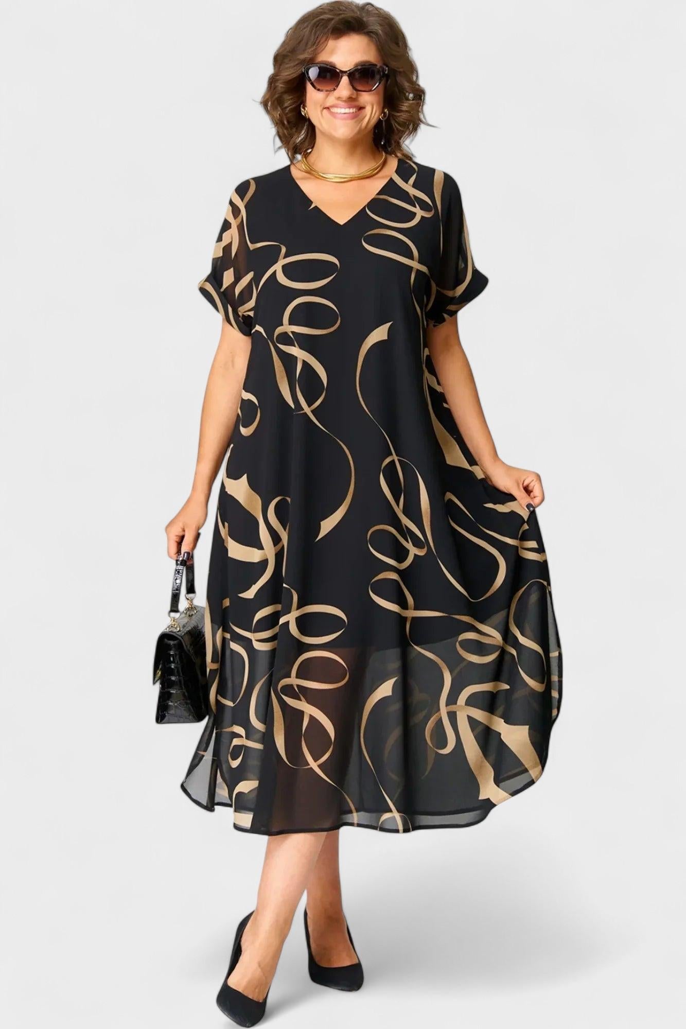 Lehká šaty s V-výstřihem