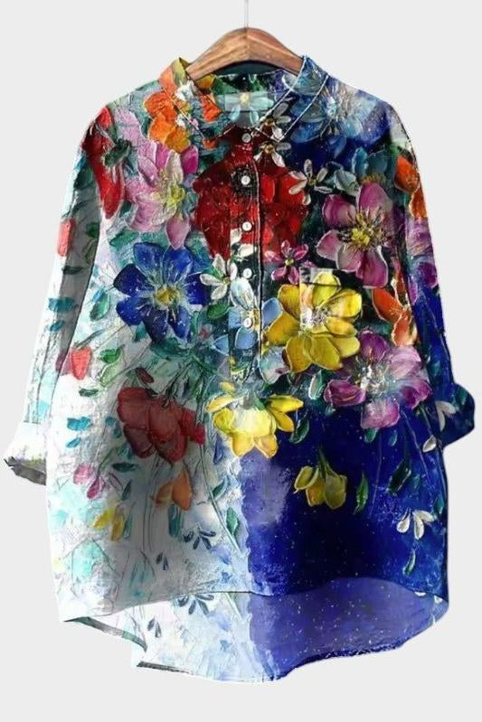 Lena | Elegantní prémiový květinový tunikový límec s podrobným švem