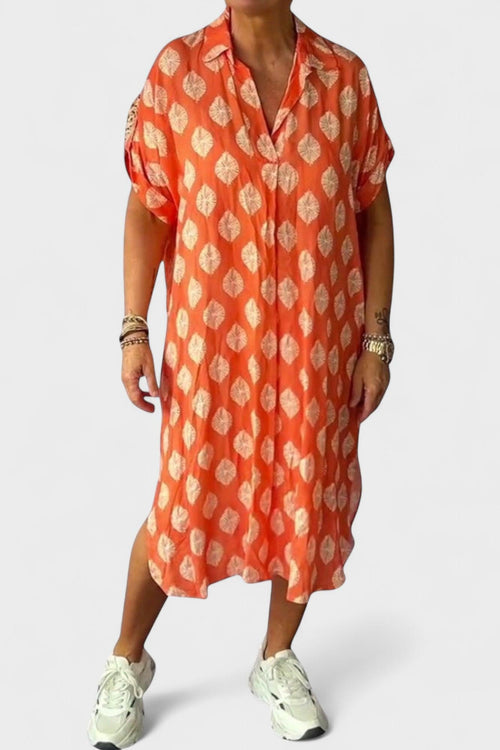 Letní šaty s kulatým výstřihem