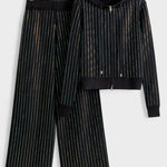 Liana™ | Pletená souprava se strassovými detaily