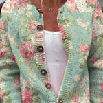 Merryn - Květinový pletený cardigan