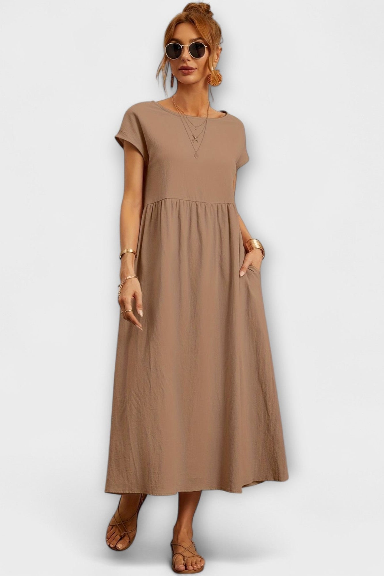 Minimekko s bočními kapsami