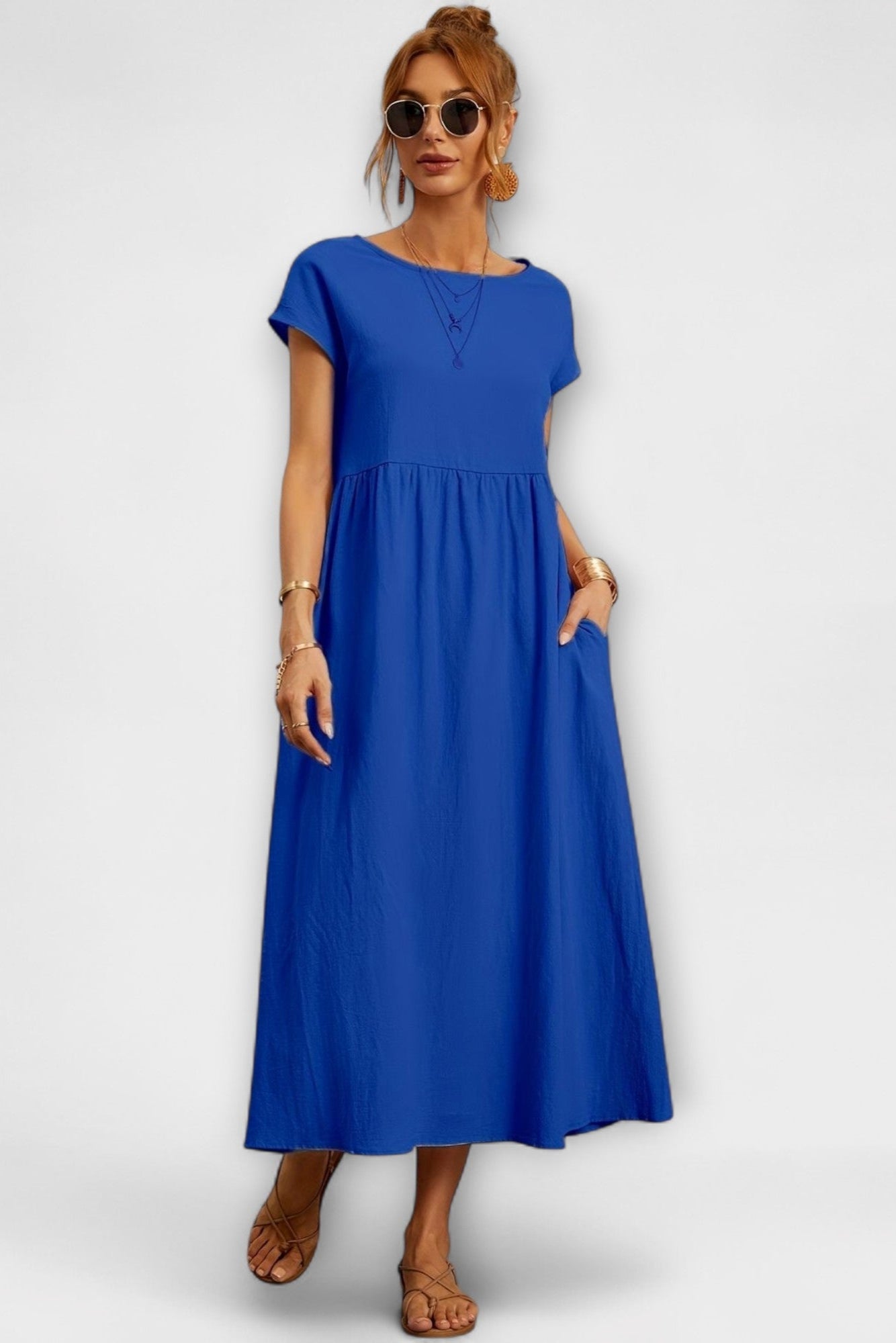 Minimekko s bočními kapsami