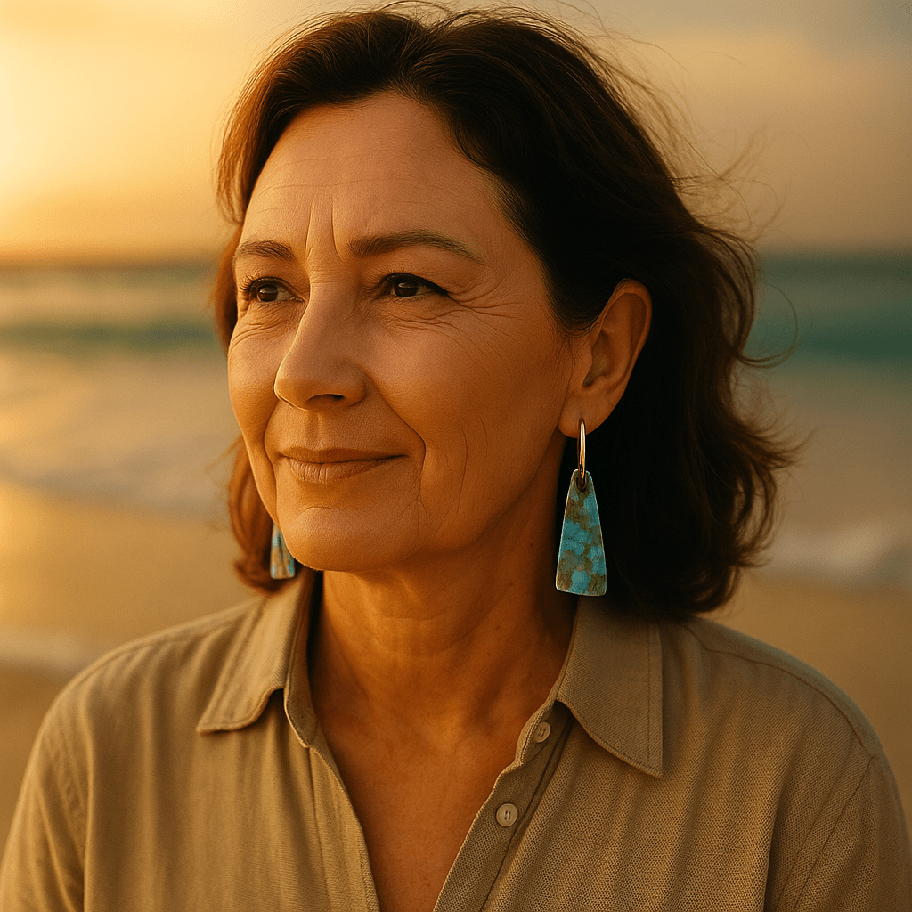 Modré lagunové náušnice