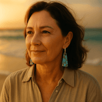 Modré lagunové náušnice