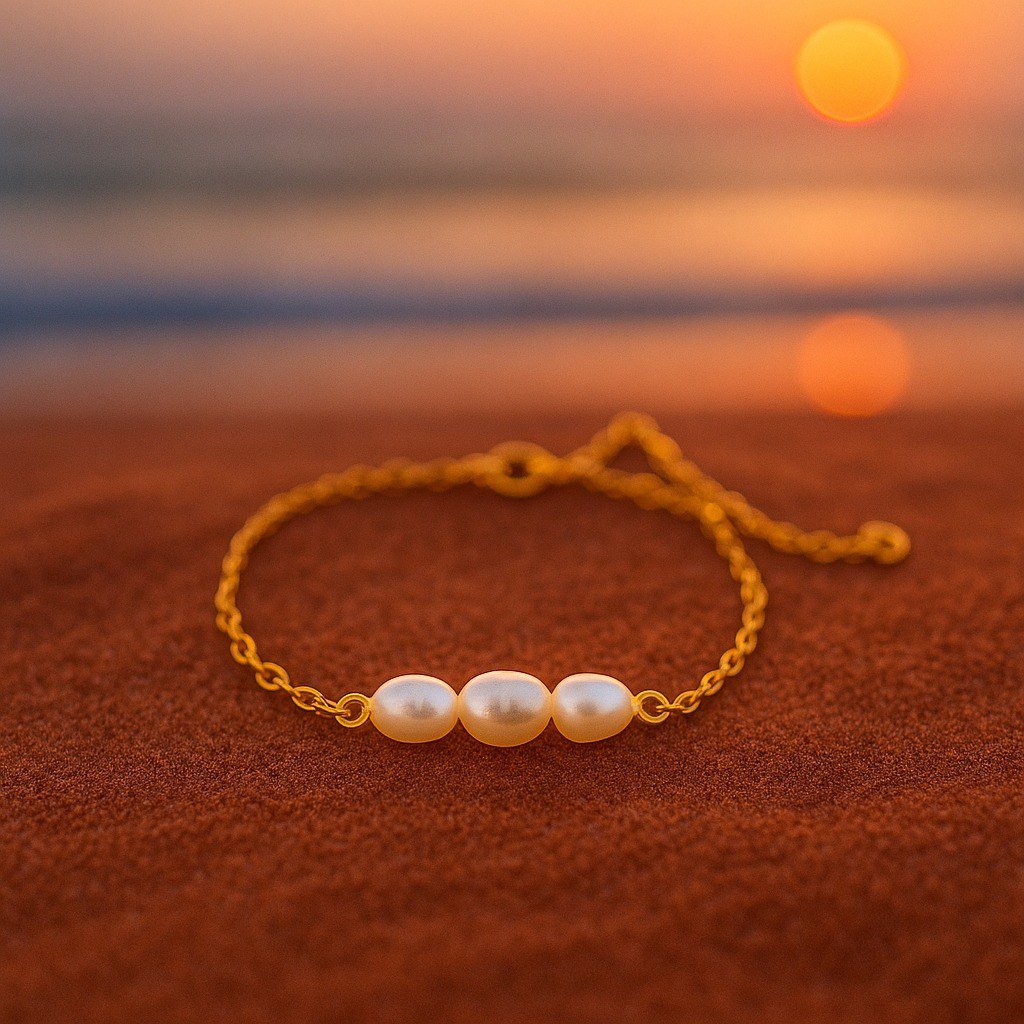 Náramek s třemi perlami