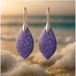 Náušnice s fialovými perlami