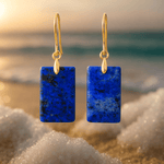 Neličkové náušnice v mořské zelené barvě