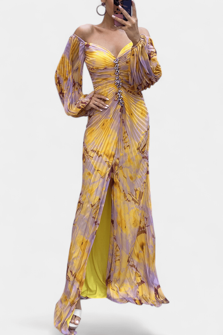 Quintessa™ | Barevné Plisované Maxi