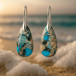 Rannekoru mořsky modré náušnice