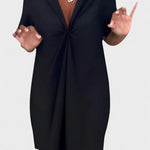 Šaty s V-výstřihem