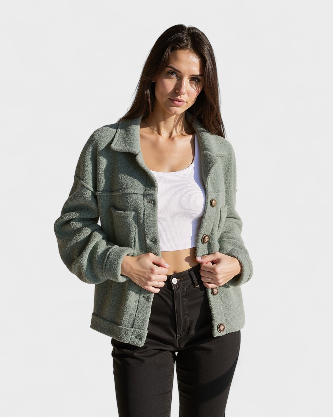 Selina™ Fleece bunda – Elegance v teple