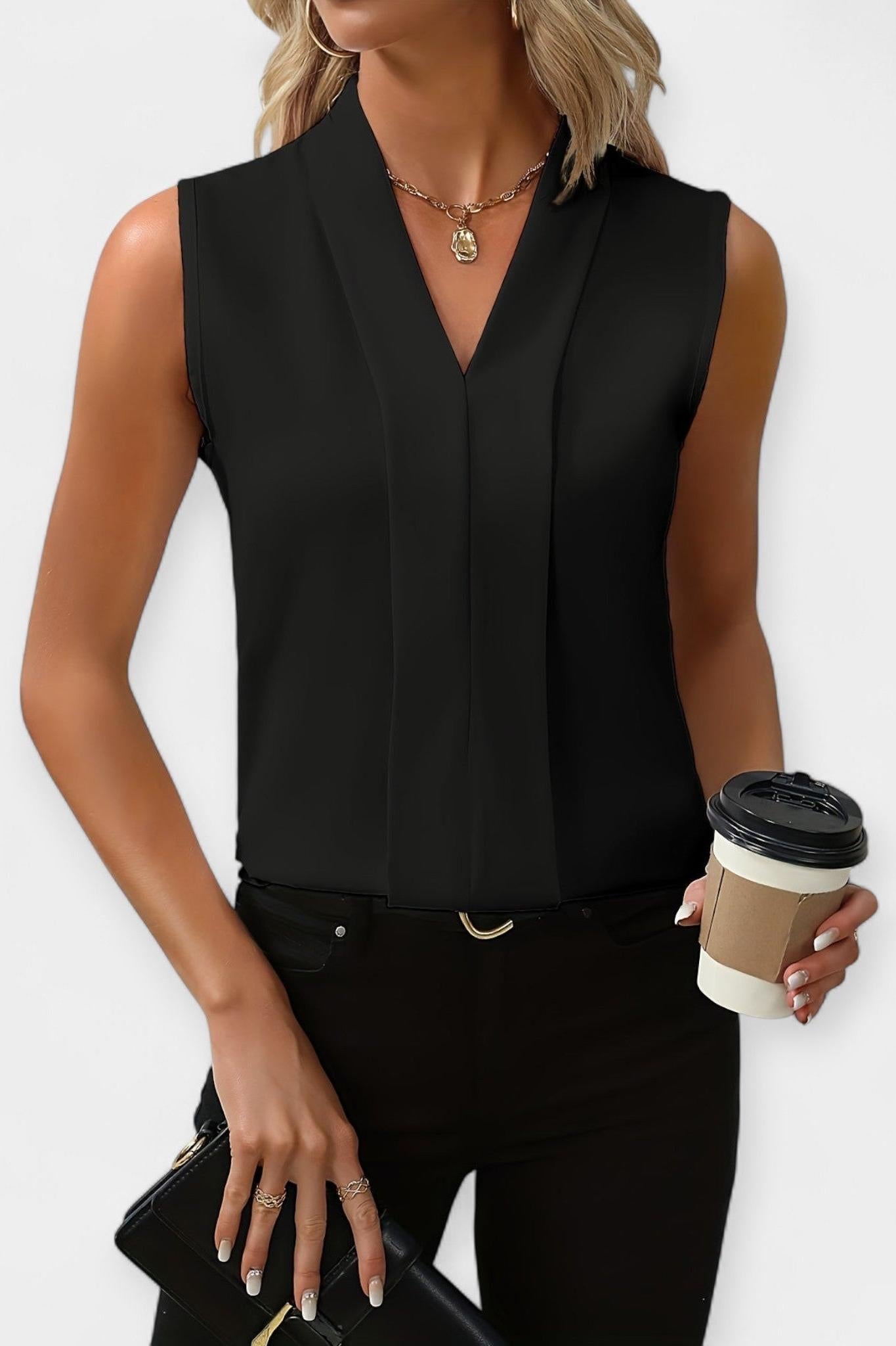 Stylový top bez rukávů