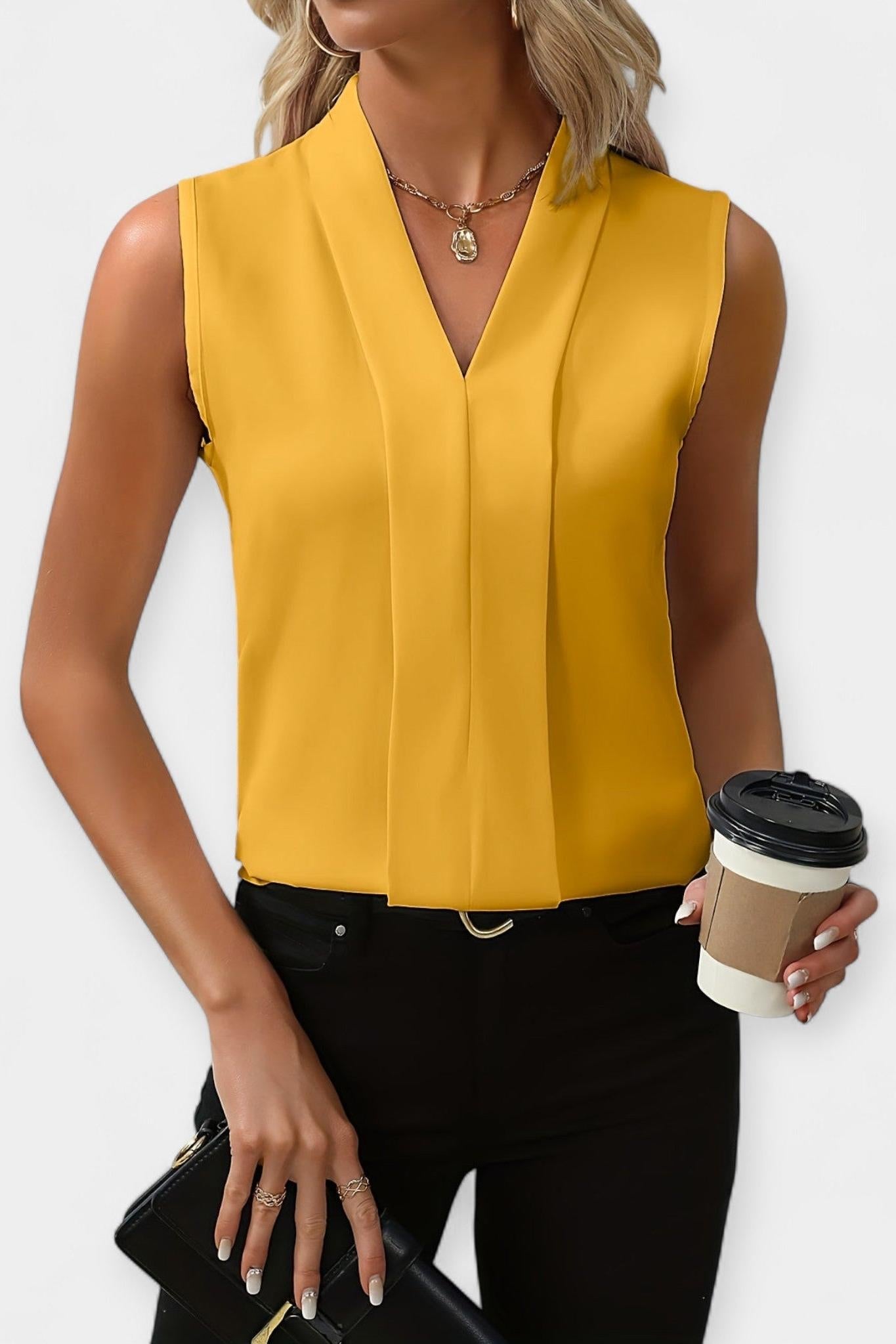 Stylový top bez rukávů
