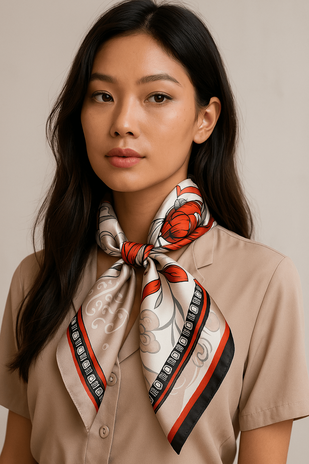 Theresa-huivi (100% hedvábí - 68 cm)