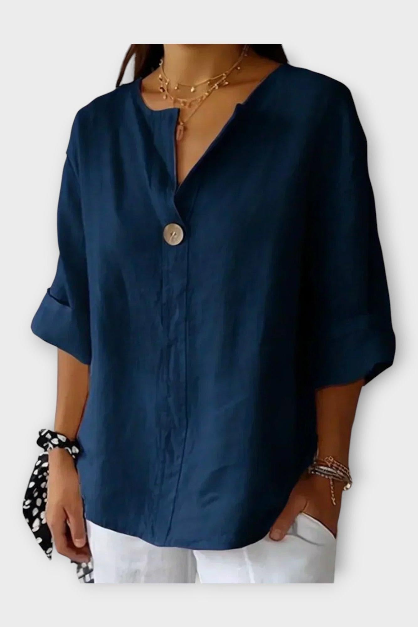 V-krční Knoflíková Tréninková Košile