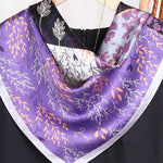 Violetta-háčkovaný šátek (100% hedvábí - 68cm)