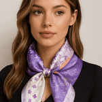 Violetta-háčkovaný šátek (100% hedvábí - 68cm)