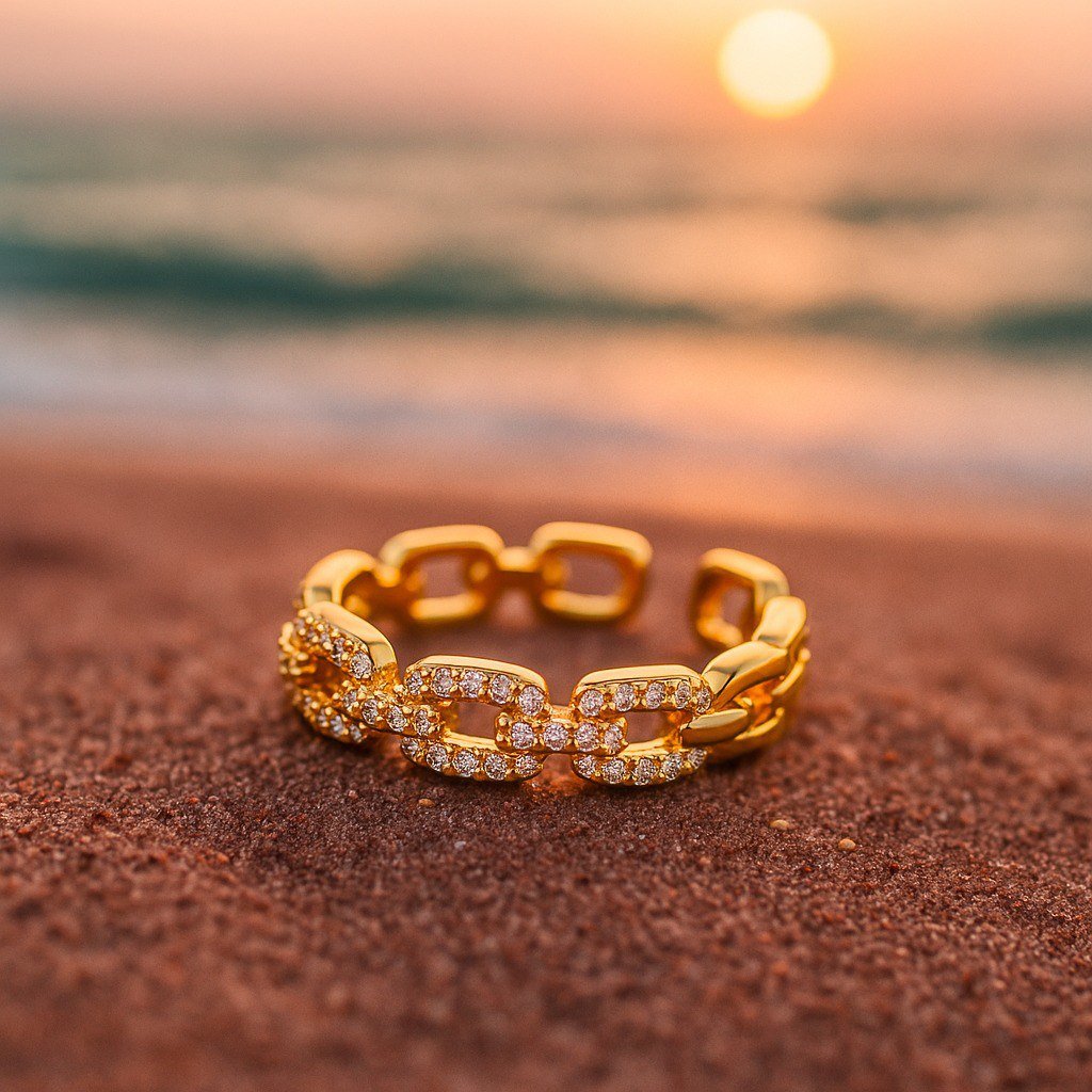 Zirkoniový zlatý prsten