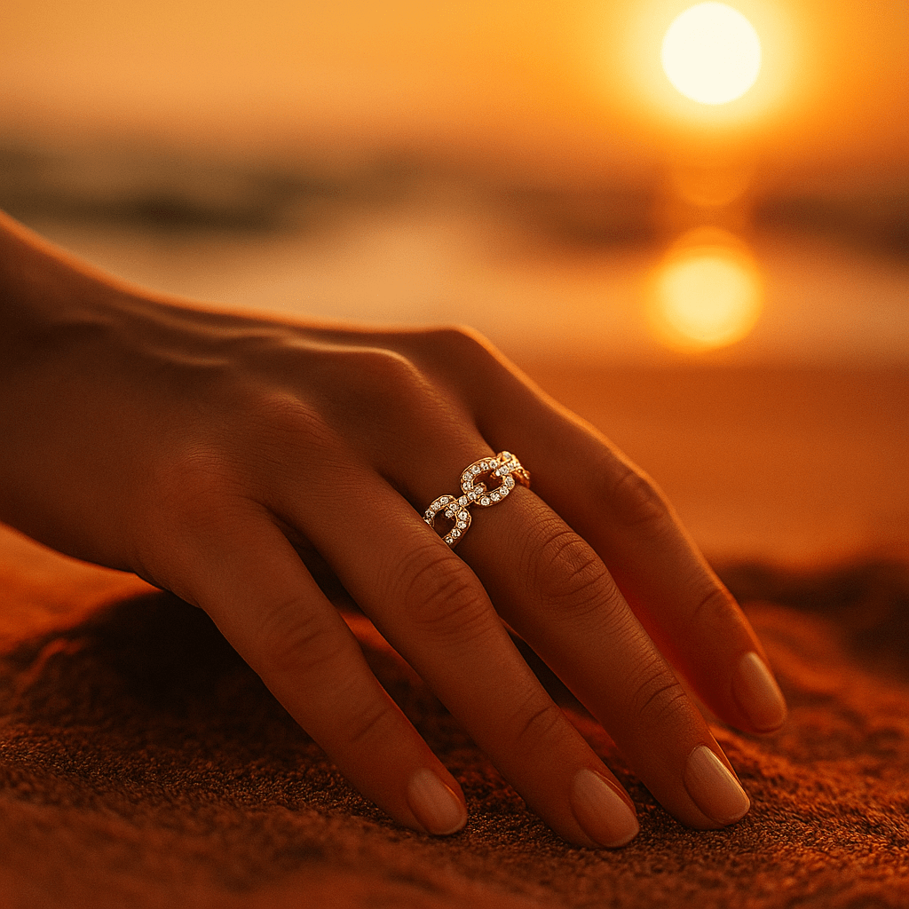 Zirkoniový zlatý prsten