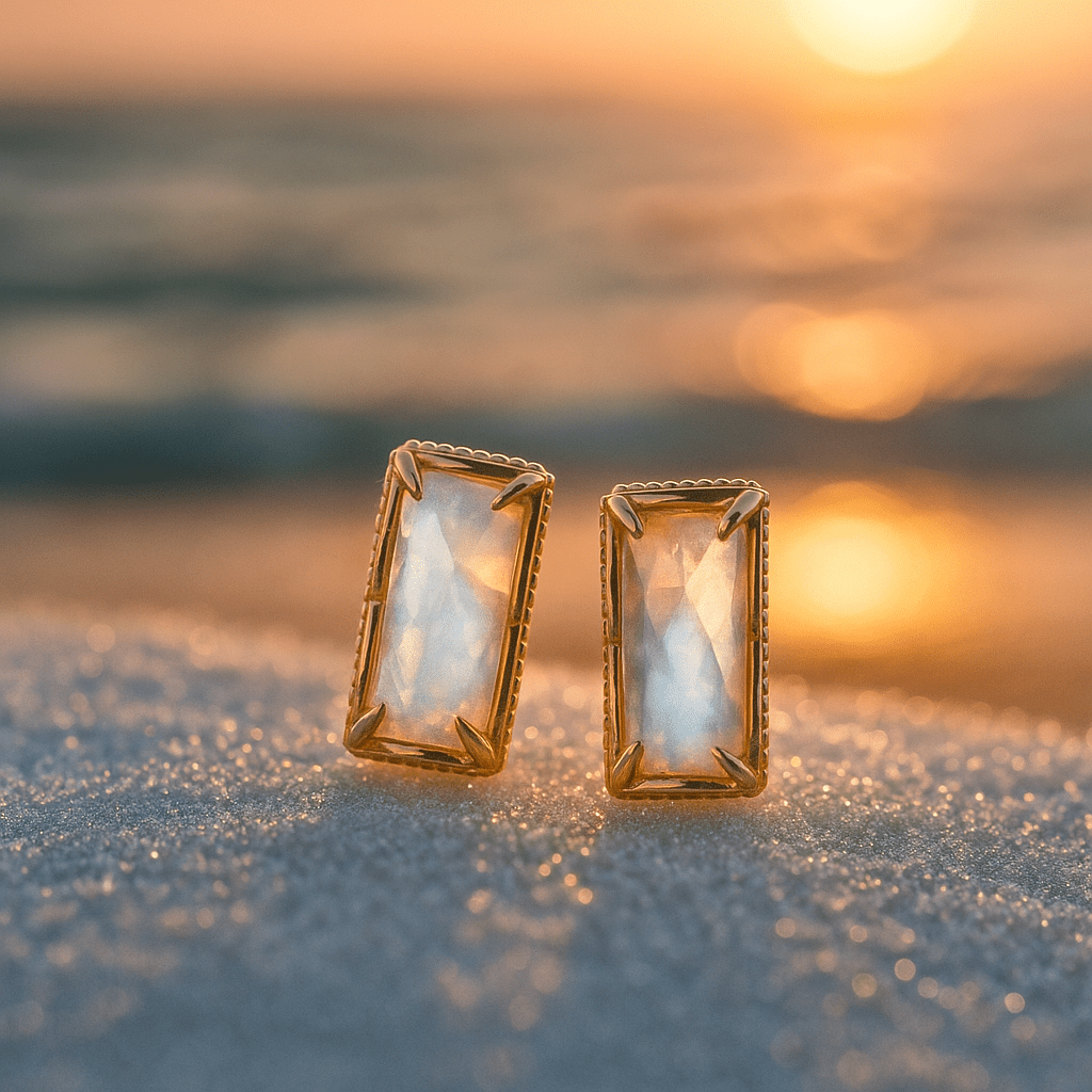 Zlaté stříbrné náušnice 925