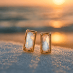 Zlaté stříbrné náušnice 925