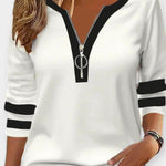 tričko s dlouhým rukávem a zipem