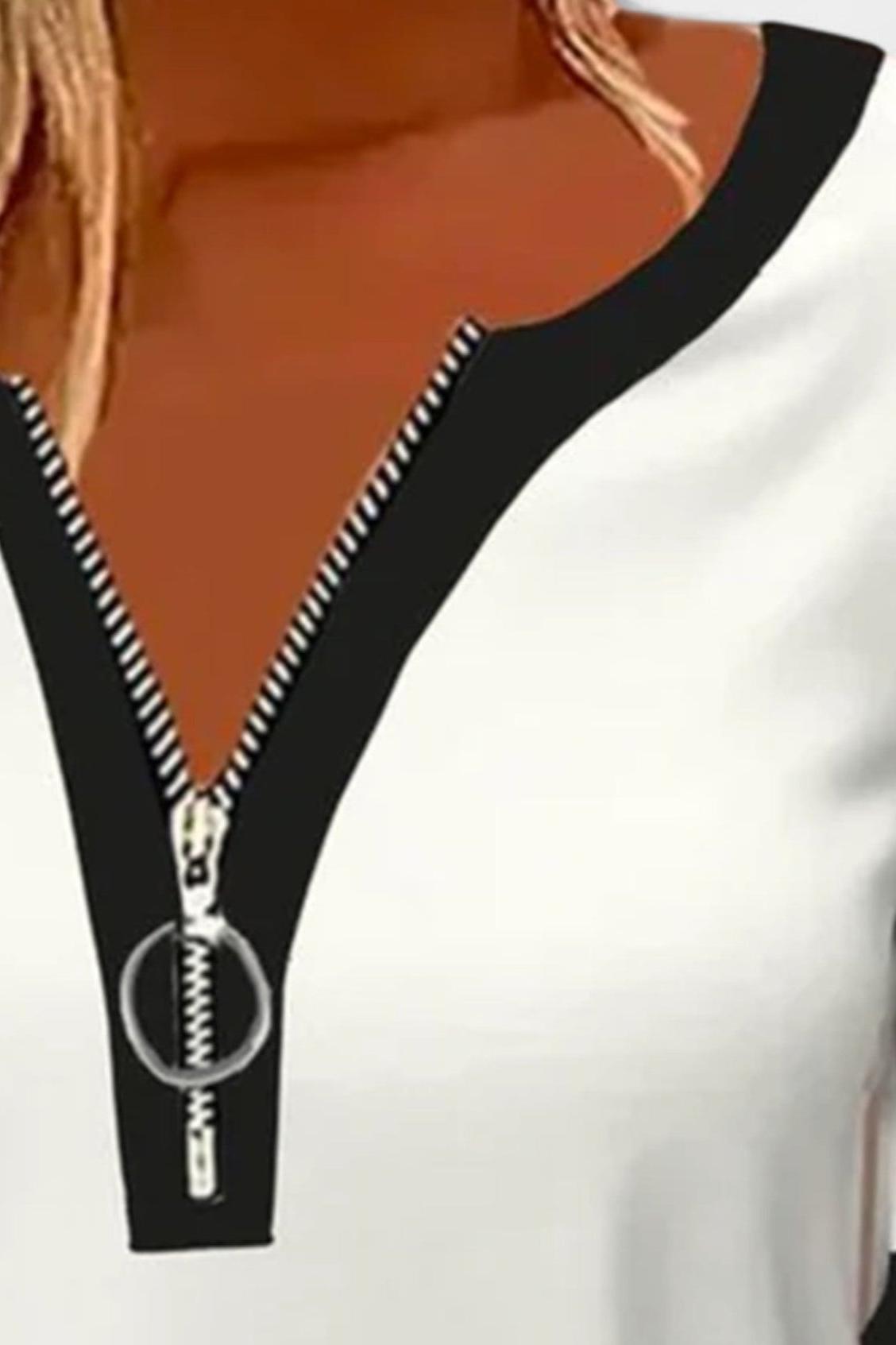 tričko s dlouhým rukávem a zipem